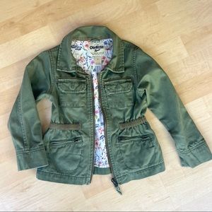Kids green military style jacket Osh Kosh